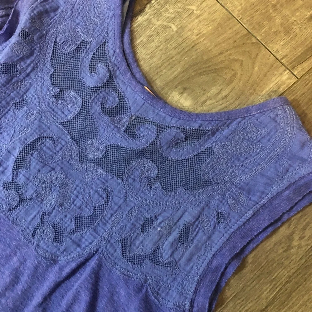 Free people meant to be lilac embroidered top S